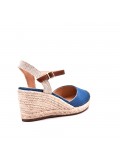 Sandale compensée à semelle espadrille