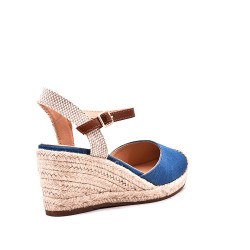 Sandale compensée à semelle espadrille