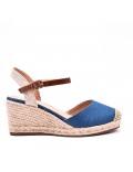 Sandale compensée à semelle espadrille