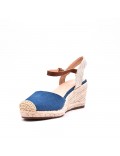 Wedge sandal with espadrille sole