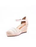 Sandale compensée à semelle espadrille