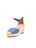 Wedge sandal with espadrille sole