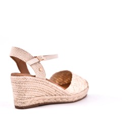 Wedge sandal with espadrille sole