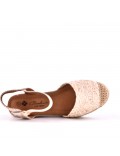 Wedge sandal with espadrille sole