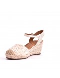 Wedge sandal with espadrille sole