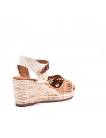 Wedge sandal with espadrille sole