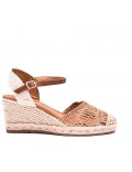 Wedge sandal with espadrille sole
