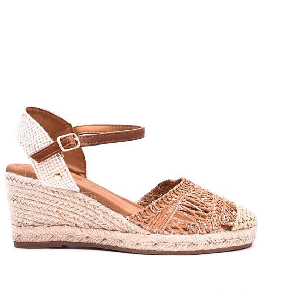 Wedge sandal with espadrille sole