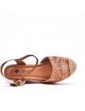 Wedge sandal with espadrille sole