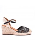 Wedge sandal with espadrille sole