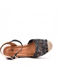 Sandale compensée à semelle espadrille