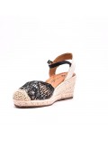 Wedge sandal with espadrille sole