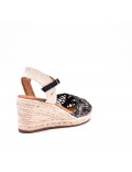 Wedge sandal with espadrille sole