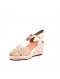 Sandale compensée à semelle espadrille