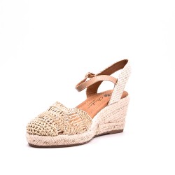 Wedge sandal with espadrille sole