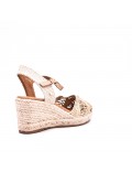 Wedge sandal with espadrille sole