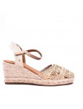 Wedge sandal with espadrille sole
