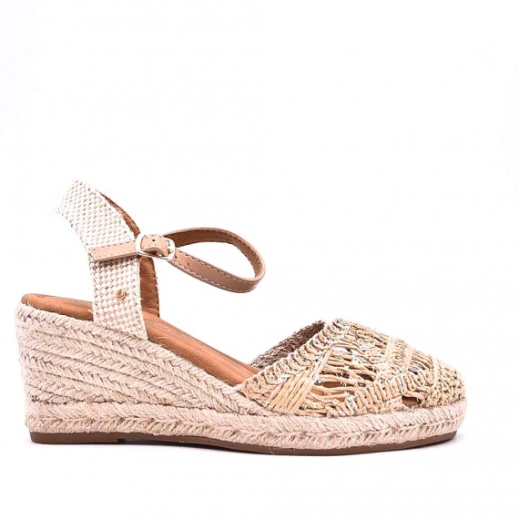Wedge sandal with espadrille sole