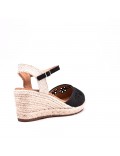 Sandale compensée à semelle espadrille