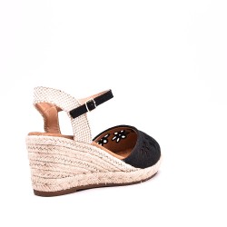 Wedge sandal with espadrille sole