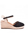 Wedge sandal with espadrille sole