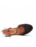 Wedge sandal with espadrille sole