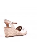 Wedge sandal with espadrille sole