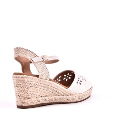 Sandale compensée à semelle espadrille