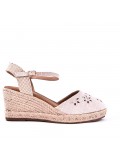 Sandale compensée à semelle espadrille