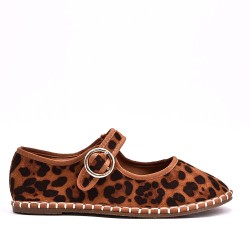 Women's faux leather ballerina