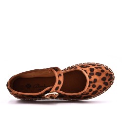 Women's faux leather ballerina