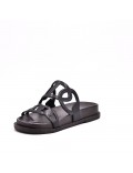 Man sandal in faux leather