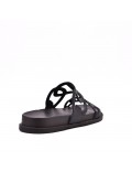 Man sandal in faux leather
