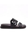 Man sandal in faux leather