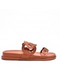 Man sandal in faux leather