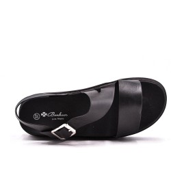 Sandalias de mujer con strass en piel sintética.