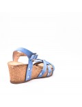 Wedge sandal faux suede