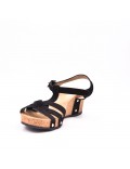 Wedge sandal faux suede