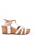 Wedge sandal faux suede
