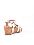Wedge sandal faux suede