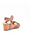 Wedge sandal faux suede
