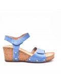 Wedge sandal faux suede