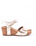 Wedge sandal faux suede