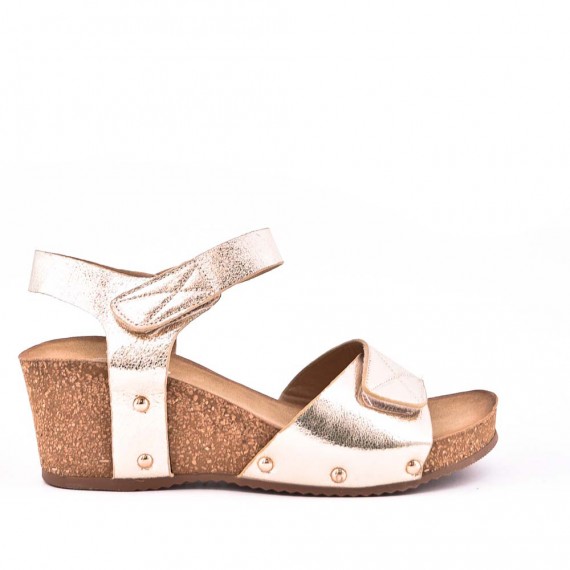 Wedge sandal faux suede