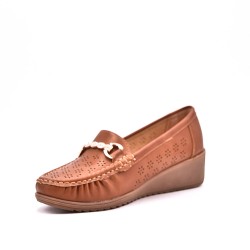 Mocasín en imitación cuero blue con lazo