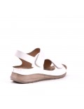 Sandale compensée en mix matières