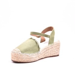 Wedge sandal with espadrille sole