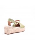 Sandale compensée à semelle espadrille