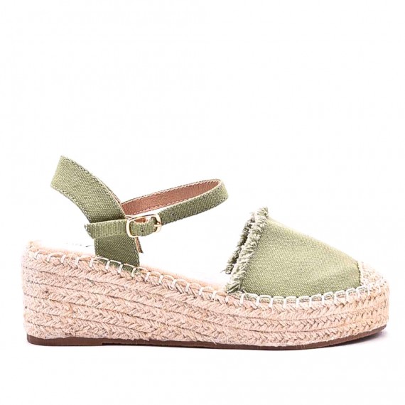 Wedge sandal with espadrille sole