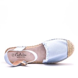 Sandale compensée à semelle espadrille